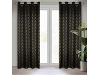 Zdjęcie: Zasłona gotowa D91 Poli 140 x 250 cm czarny EUROFIRANY