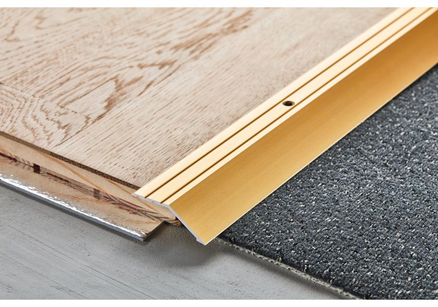 Zdjęcie: Profil progowy ochronny skośny aluminium anoda 45 mm 1 m srebrny CEZAR