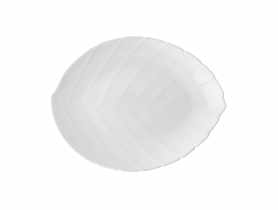 Półmisek Nocture White liść 23x17 cm ALTOMDESIGN
