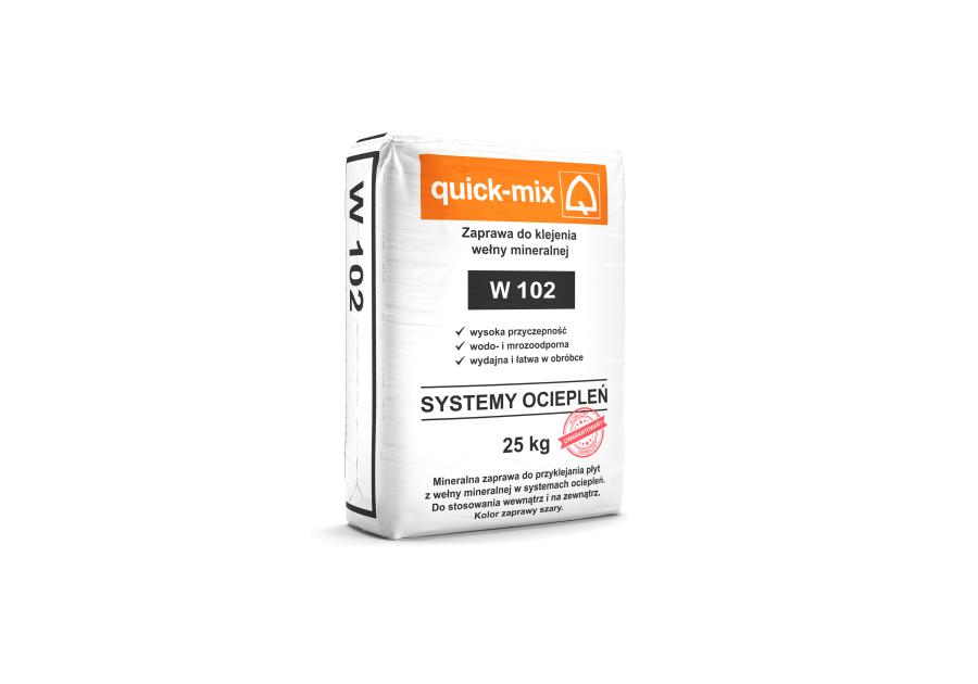Zdjęcie: Zaprawa do klejenia wełny mineralnej 25 kg W 102 QUICK-MIX
