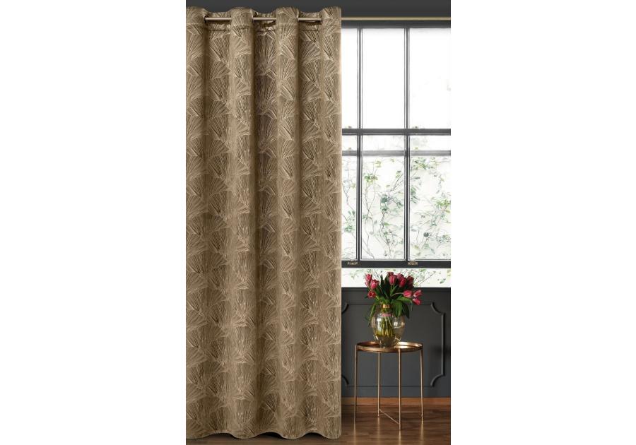 Zdjęcie: Zasłona gotowa Goja 140 x 250 cm brązowy EUROFIRANY