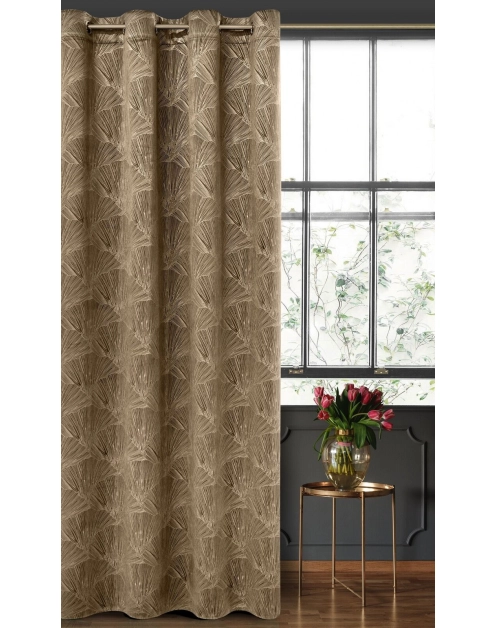 Zdjęcie: Zasłona gotowa Goja 140 x 250 cm brązowy EUROFIRANY