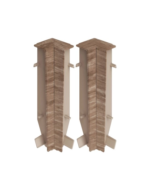 Zdjęcie: Zakończenia do listwy przypodłogowej Masterline narożnik wew. Cezar 1 kpl. 2 szt. Tea brown Mat