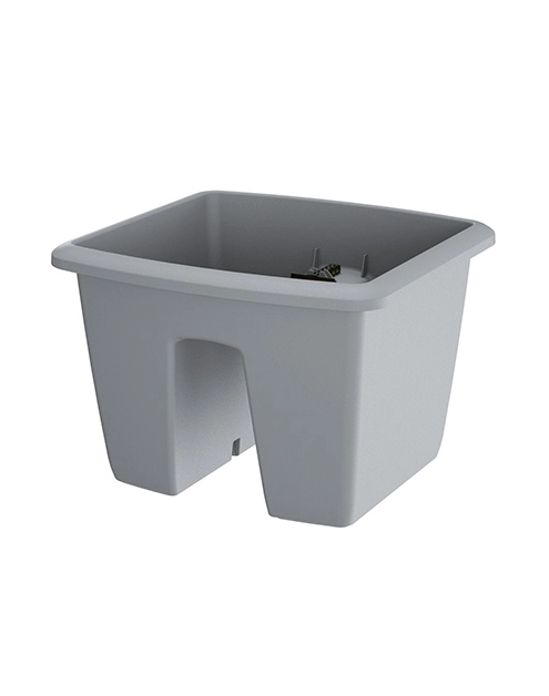 Zdjęcie: Doniczka Respana Railing szary kamienny 29 cm PROSPERPLAST