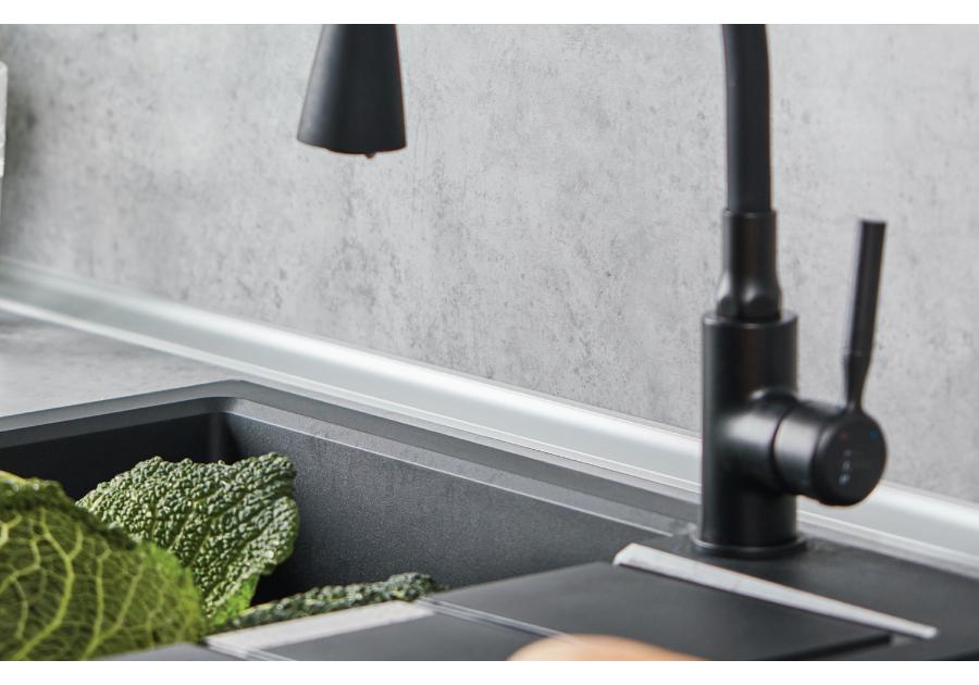 Zdjęcie: Listwa przyblatowa wklęsła szeroka BL 33 mm PVC 3 m Aluminium CEZAR