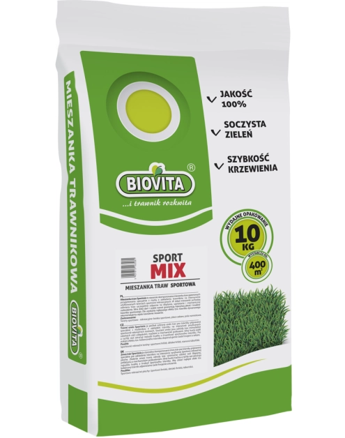 Zdjęcie: Mieszanka nasion traw sportmix 10 kg BIOVITA