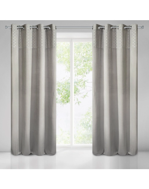 Zdjęcie: Zasłona gotowa Karina 2 140x250 cm szary EUROFIRANY