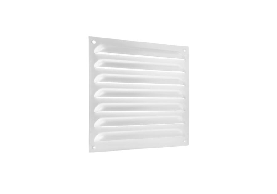 Zdjęcie: Osłona wentylacyjna skośna metalowa malowana z siatką 30/30 biały PRZYBYSZ