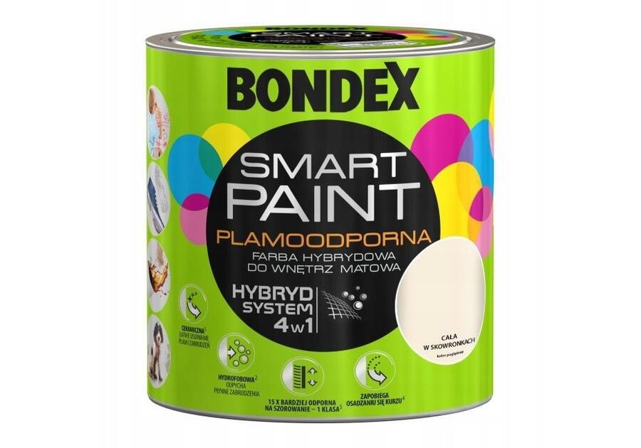 Zdjęcie: Farba plamoodporna cała w skowronkach 2,5 L BONDEX SMART PAINT