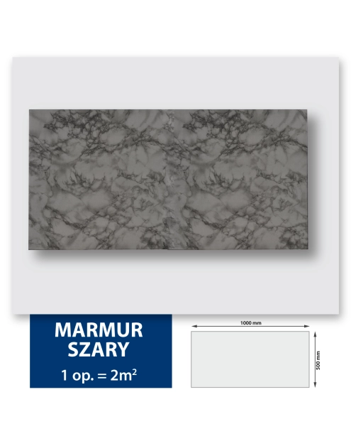 Zdjęcie: Panel dekoracyjny marmur szary 100x50 cm szary HOME AND ME