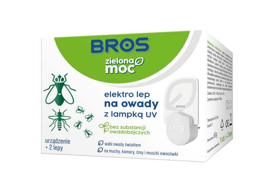 Zdjęcie: Lep na owady z lampką UV - urządzenie + 2 lepy BROS