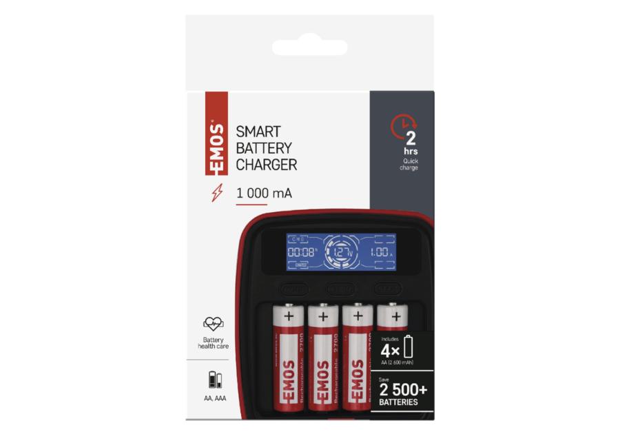 Zdjęcie: Ładowarka akumulatorków profi BCN-42D + 4AA 2700 EMOS