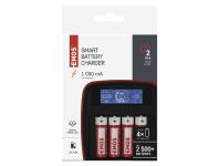 Zdjęcie: Ładowarka akumulatorków profi BCN-42D + 4AA 2700 EMOS