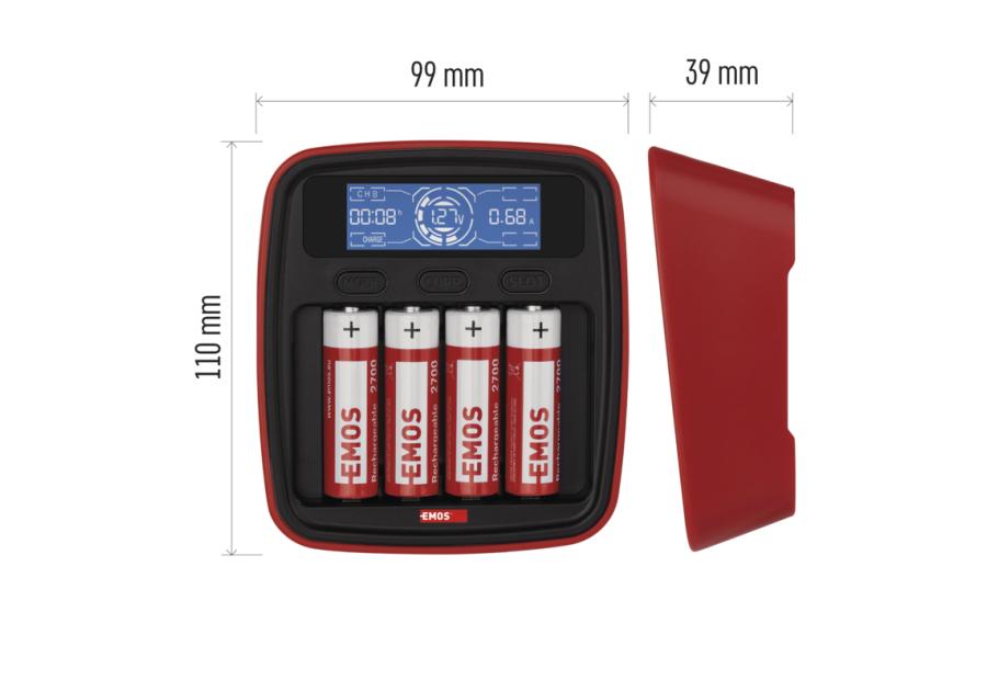 Zdjęcie: Ładowarka akumulatorków profi BCN-42D + 4AA 2700 EMOS