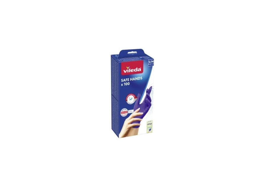 Zdjęcie: Rękawice nitrylowe Vileda Safe Hands S/M 100 sztuk VILEDA