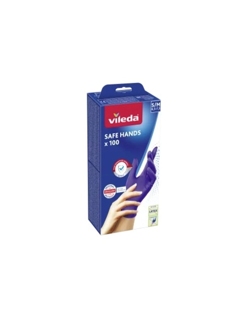 Zdjęcie: Rękawice nitrylowe Vileda Safe Hands S/M 100 sztuk VILEDA