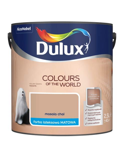 Zdjęcie: Farba do wnętrz Kolory Świata 2,5 L masala chai DULUX
