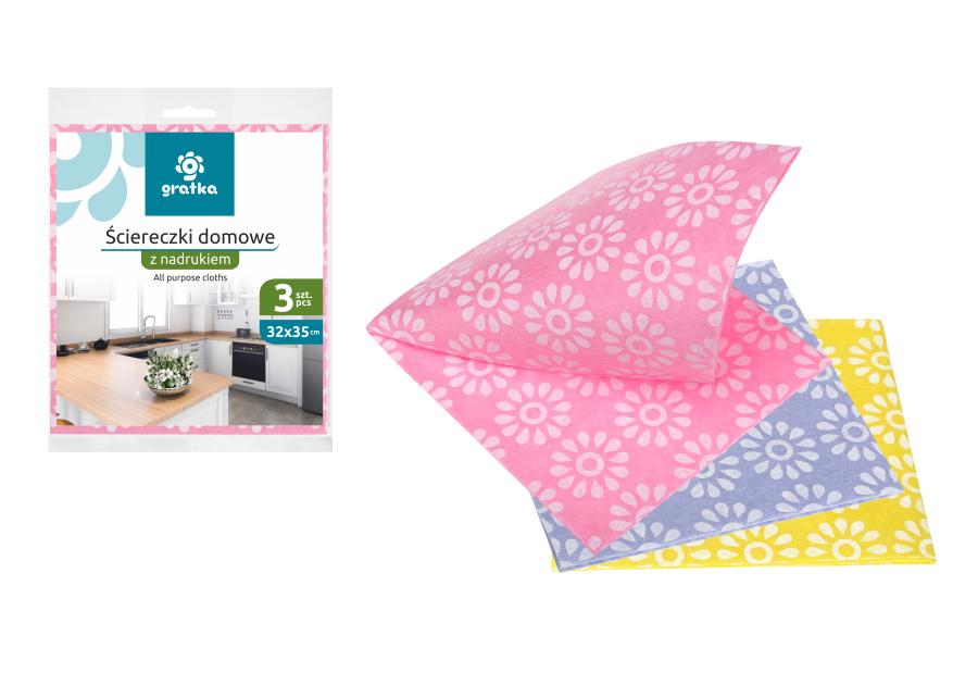 Zdjęcie: Ściereczki domowe z nadrukiem Gratka 32x35 cm 3 sztuki 10464 RAVI