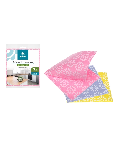 Zdjęcie: Ściereczki domowe z nadrukiem Gratka 32x35 cm 3 sztuki 10464 RAVI