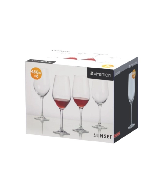 Zdjęcie: Komplet 6 kieliszków do wina Sunset 450 ml AMBITION