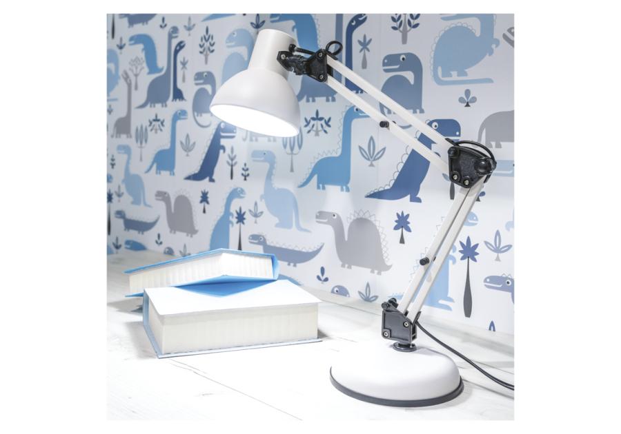 Zdjęcie: Lampa biurkowa E27 Lucas 48 cm biały EMOS