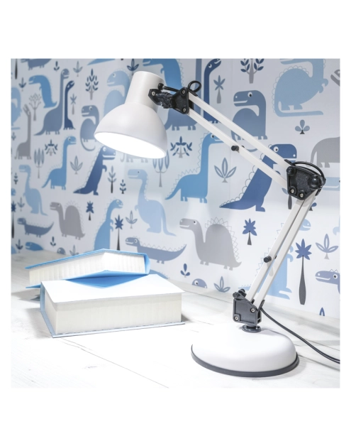 Zdjęcie: Lampa biurkowa E27 Lucas 48 cm biały EMOS