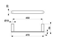 Zdjęcie: Wieszak łazienkowy 45 cm czarny KFA