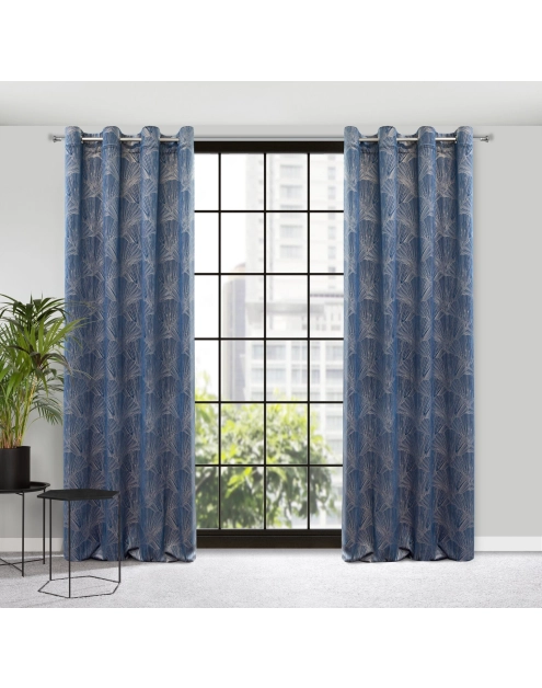 Zdjęcie: Zasłona gotowa Goja 140 x 250 cm granatowy EUROFIRANY