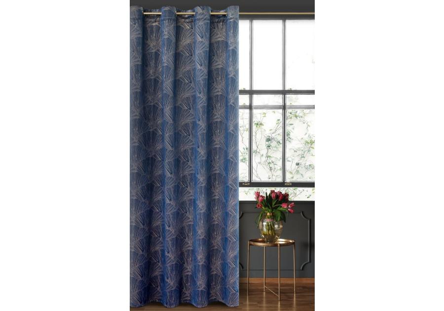 Zdjęcie: Zasłona gotowa Goja 140 x 250 cm granatowy EUROFIRANY