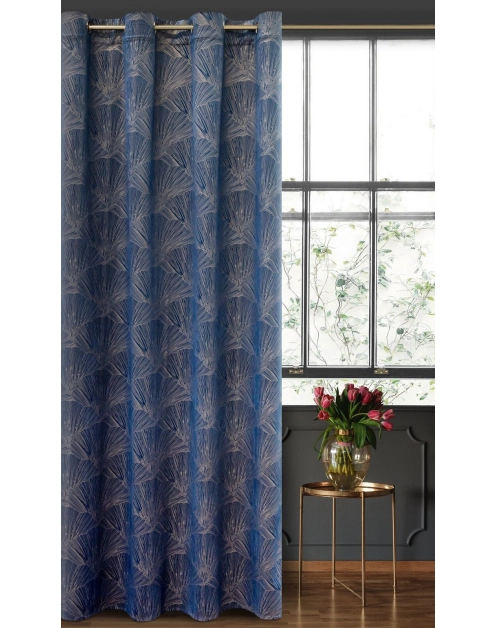 Zdjęcie: Zasłona gotowa Goja 140 x 250 cm granatowy EUROFIRANY