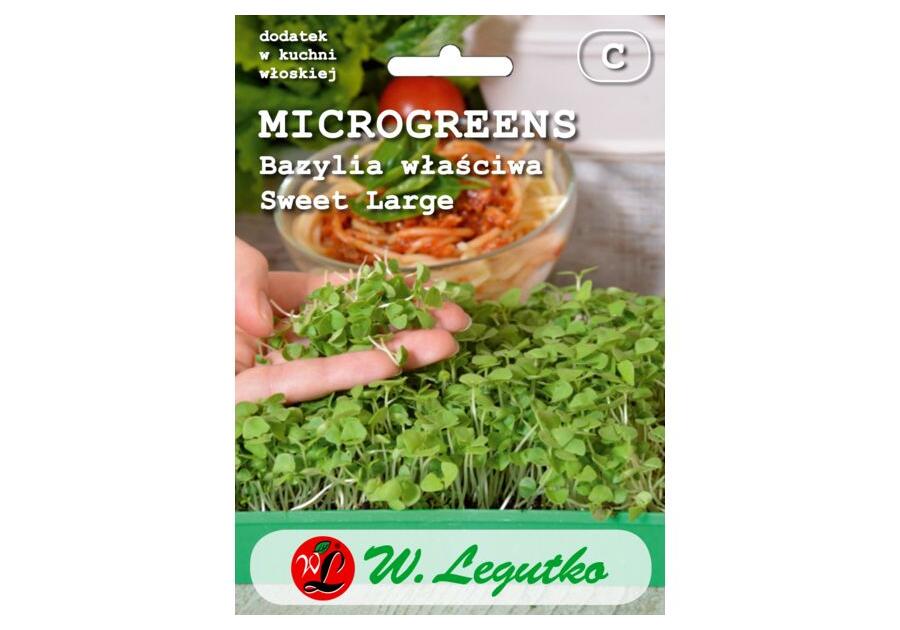 Zdjęcie: Bazylia właściwa Sweet Large zielona Microgreens W.LEGUTKO