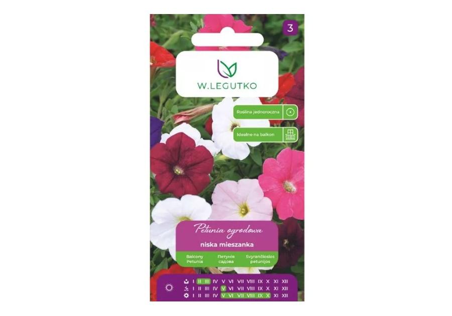 Zdjęcie: Petunia ogrodowa niska zwarte mieszanka 0,10 g W.LEGUTKO