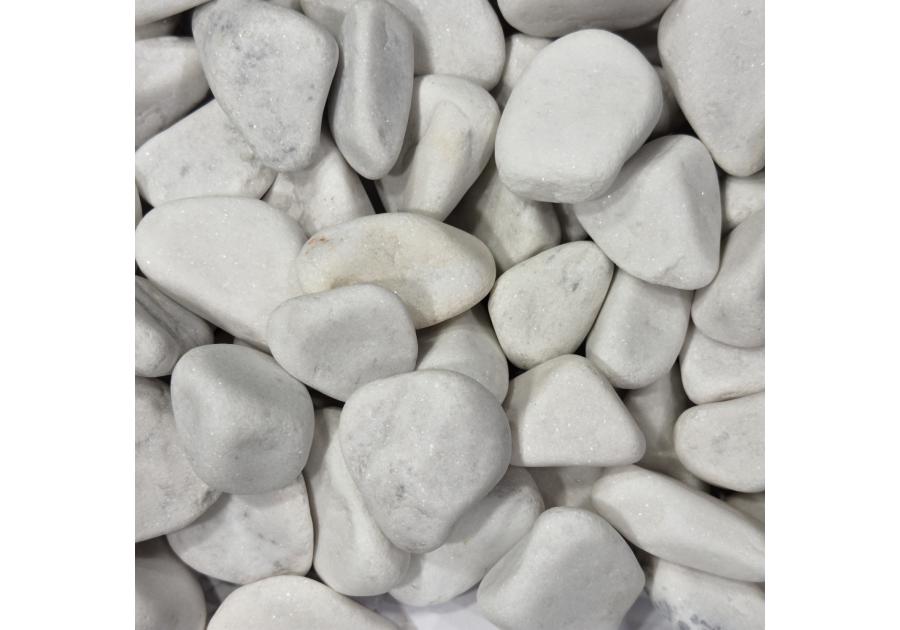 Zdjęcie: Otoczak White Angel biały 40-80 mm, 20 kg GARDEN STONES