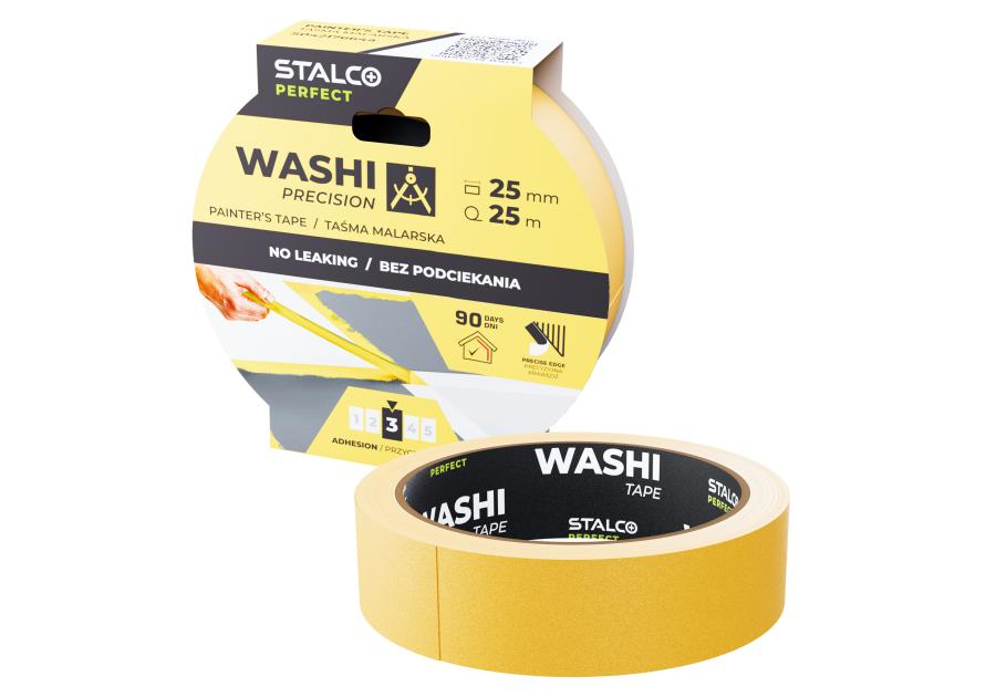 Zdjęcie: Taśma malarska Washi uniwersalna 25 mm x 25 m STALCO