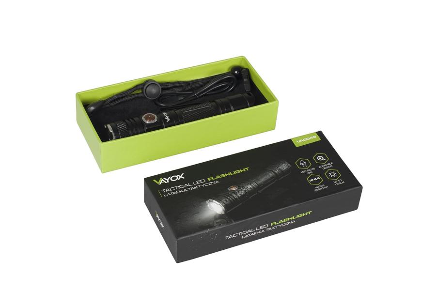 Zdjęcie: Latarka taktyczna IP44 10 W 1200 lm Professional VA0049 VAYOX