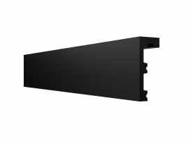 Listwa makująca szynę karniszową z polimeru HD LK-1 B czarna, 10x4 cm DMS