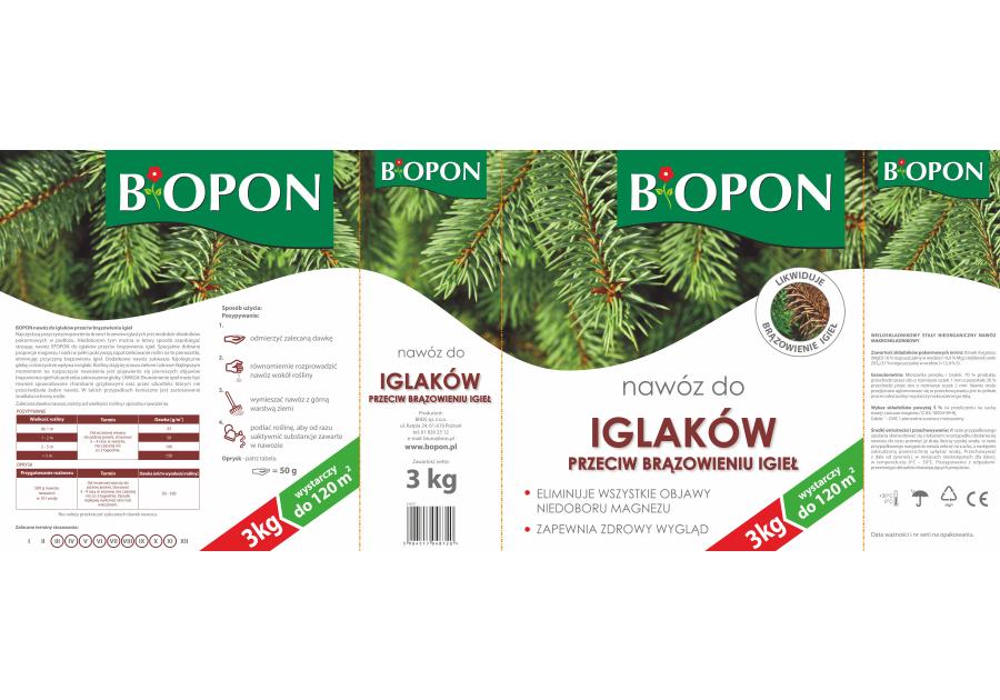 Zdjęcie: Nawóz do iglaków przeciw brązowieniu igieł granulat 3 kg BOPON