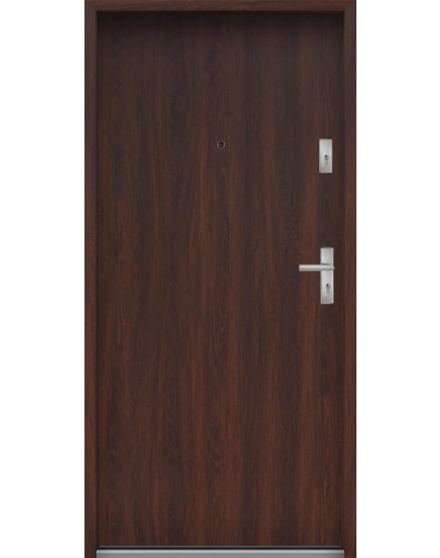 Zdjęcie: Drzwi wejściowe do mieszkań Bastion N-02 Orzech japoński 90 cm lewe OSP KR CENTER