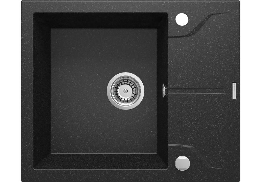 Zdjęcie: Zlewozmywak Andante grafitowy granit 1K Z/KO 590x490x194, space saver DEANTE