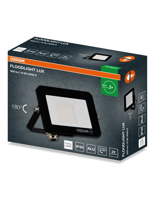 Zdjęcie: Oprawa oświetleniowa LED FL Lux 10 W 840 IP65 BK OSRAM