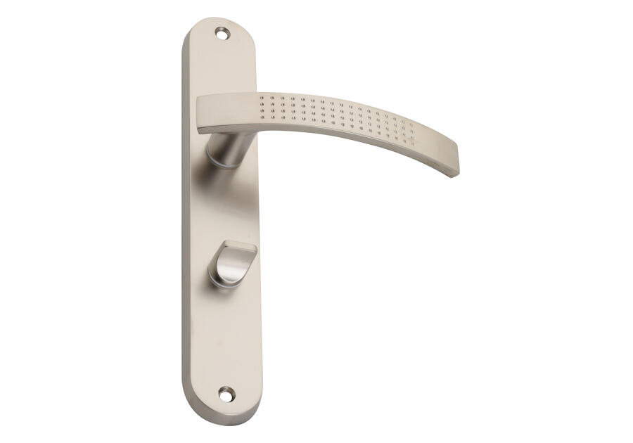 Zdjęcie: Klamka wewnętrzna Talia Basic DH-90A szyld długi WC-P nikiel satynowy GAMET BASIC LINE