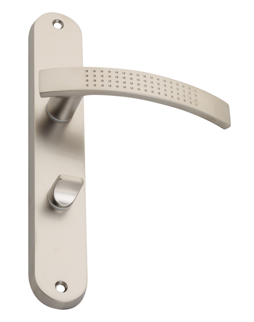 Zdjęcie: Klamka wewnętrzna Talia Basic DH-90A szyld długi WC-P nikiel satynowy GAMET BASIC LINE