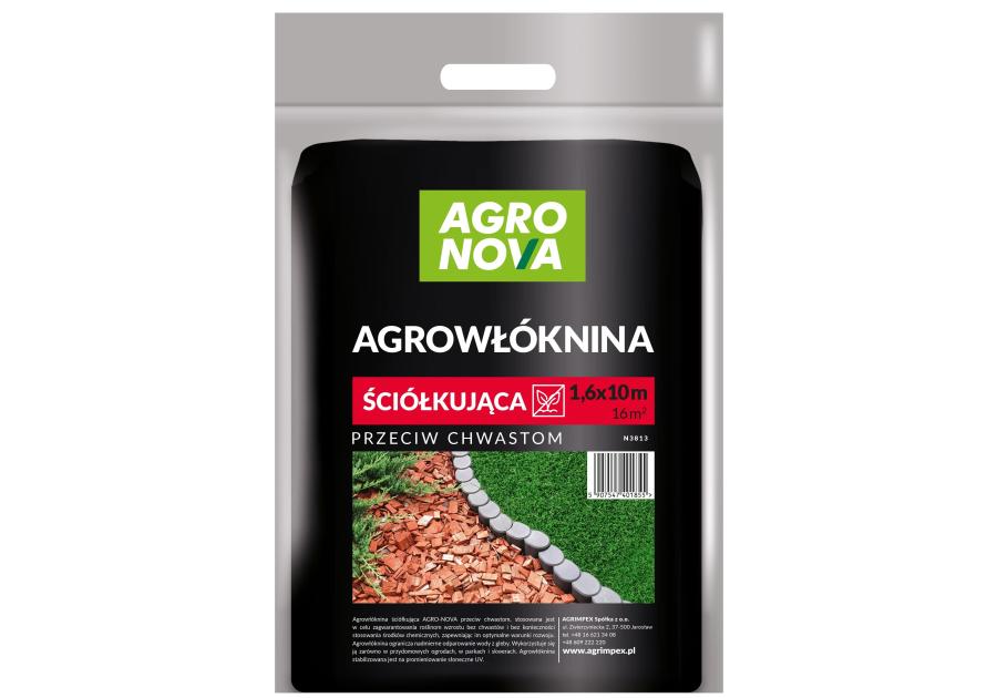 Zdjęcie: Agrowłóknina ściółkująca czarna 1,6 x 10 m AGRO-NOVA