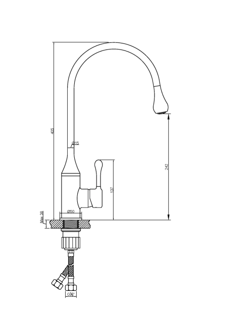 Zdjęcie: Bateria zlewozmywakowa Pingo czarna INVENA
