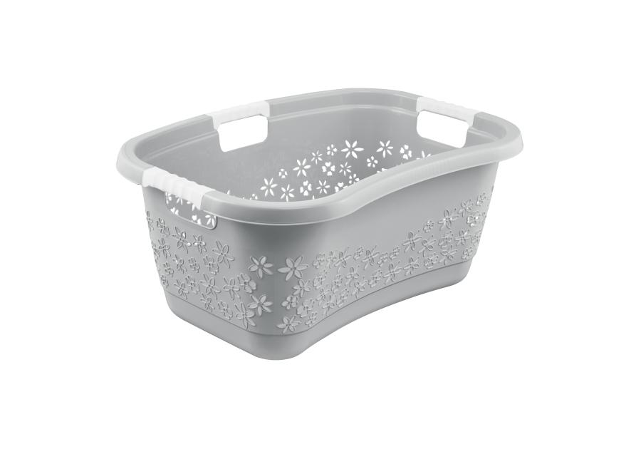 Zdjęcie: Kosz na pranie ergonomiczny z miękkimi uchwytami lasse 50 L nordic grey KEEEPER