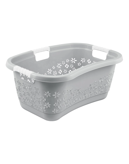 Zdjęcie: Kosz na pranie ergonomiczny z miękkimi uchwytami lasse 50 L nordic grey KEEEPER