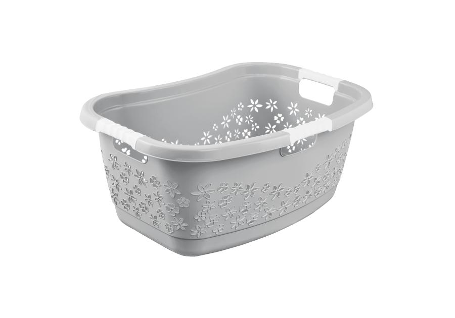 Zdjęcie: Kosz na pranie ergonomiczny z miękkimi uchwytami lasse 50 L nordic grey KEEEPER