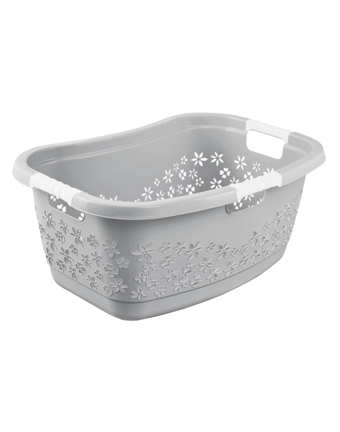 Zdjęcie: Kosz na pranie ergonomiczny z miękkimi uchwytami lasse 50 L nordic grey KEEEPER