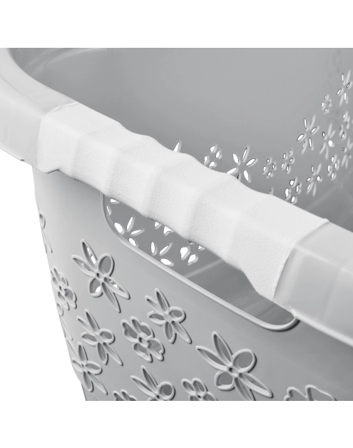 Zdjęcie: Kosz na pranie ergonomiczny z miękkimi uchwytami lasse 50 L nordic grey KEEEPER