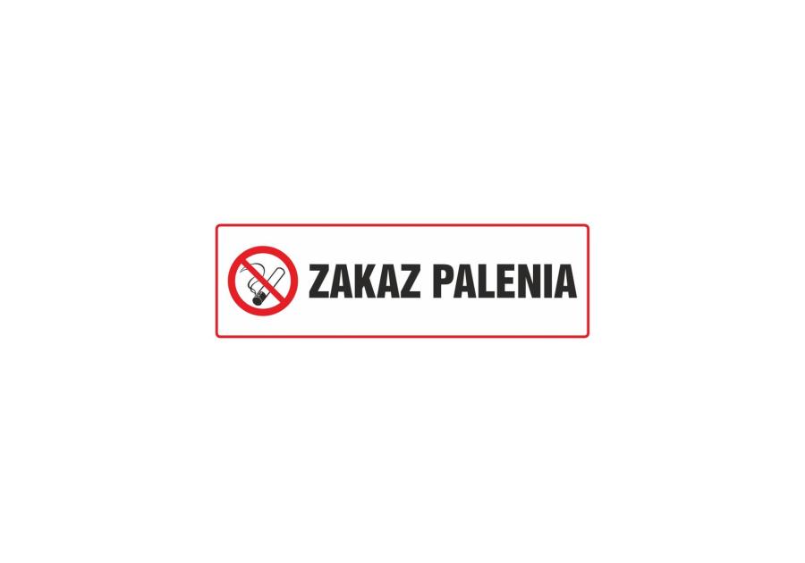 Zdjęcie: Oznaczenie "Zakaz palenia" 10x30 cm METRO